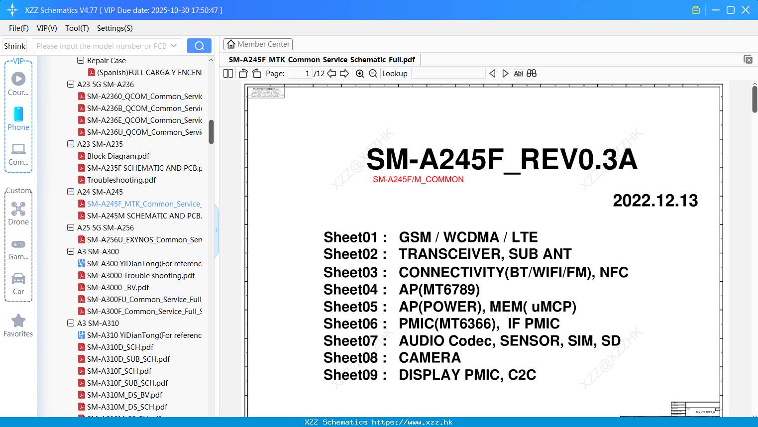 Samsung SM-A245F_MTK_Common_Service_Schematic_Full